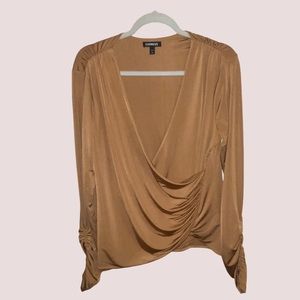 Express deep plunge stretch blouse